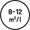 Rendement 8-12m2/l